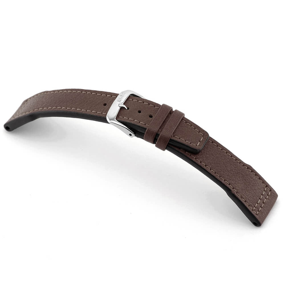 Genuine Certified Organic Leather Watch Band | Mocha | Landsberg