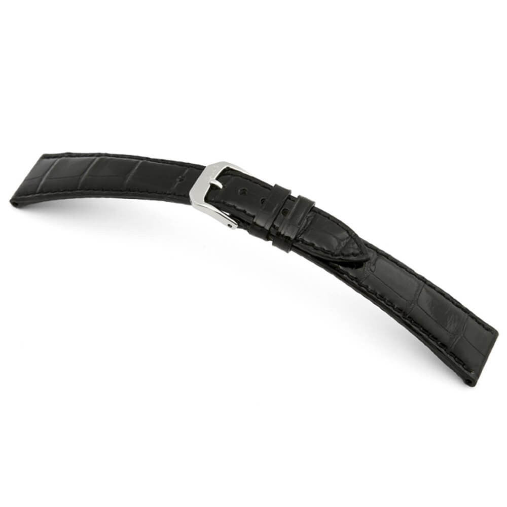 Genuine Alligator Watch Band | Black | Lausanne | For Patek Philippe