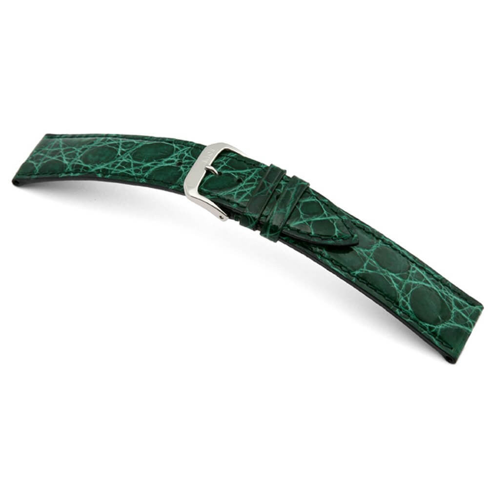 Genuine Crocodile Watch Band | Forest Green | Lord | Glossy