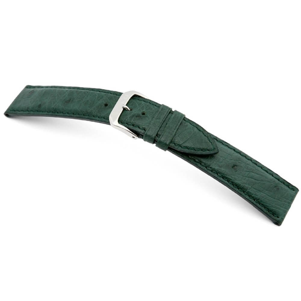 Genuine Ostrich Watch Band | Forest Green | Maison