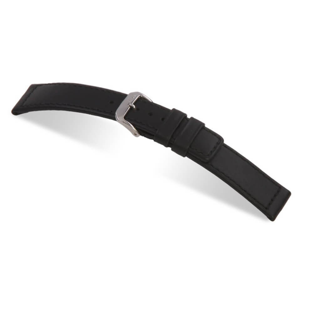 Hydrophobic Leather Watch Band | Black | Navigator | Water Resistant