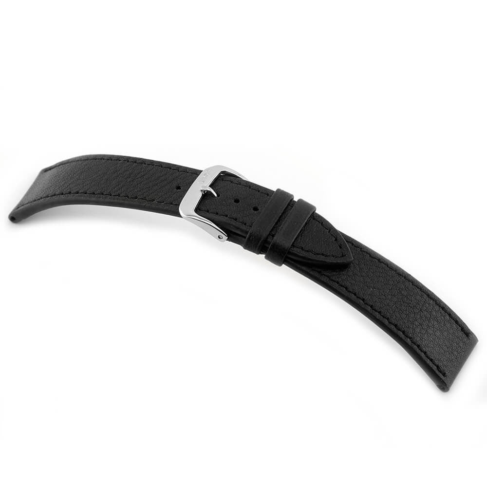 Genuine Certified Organic Leather Watch Band | Black | Peiting