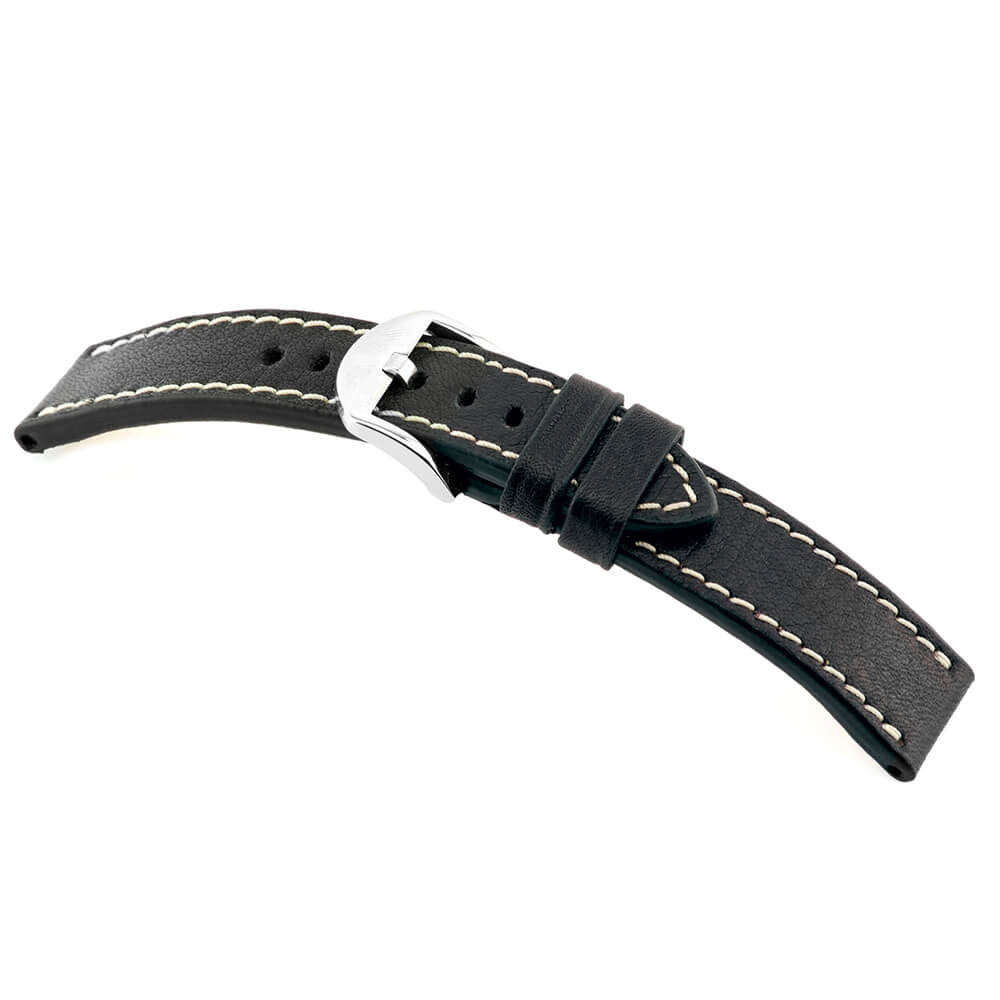 Genuine Certified Organic Leather Watch Band | Black | Starnberg
