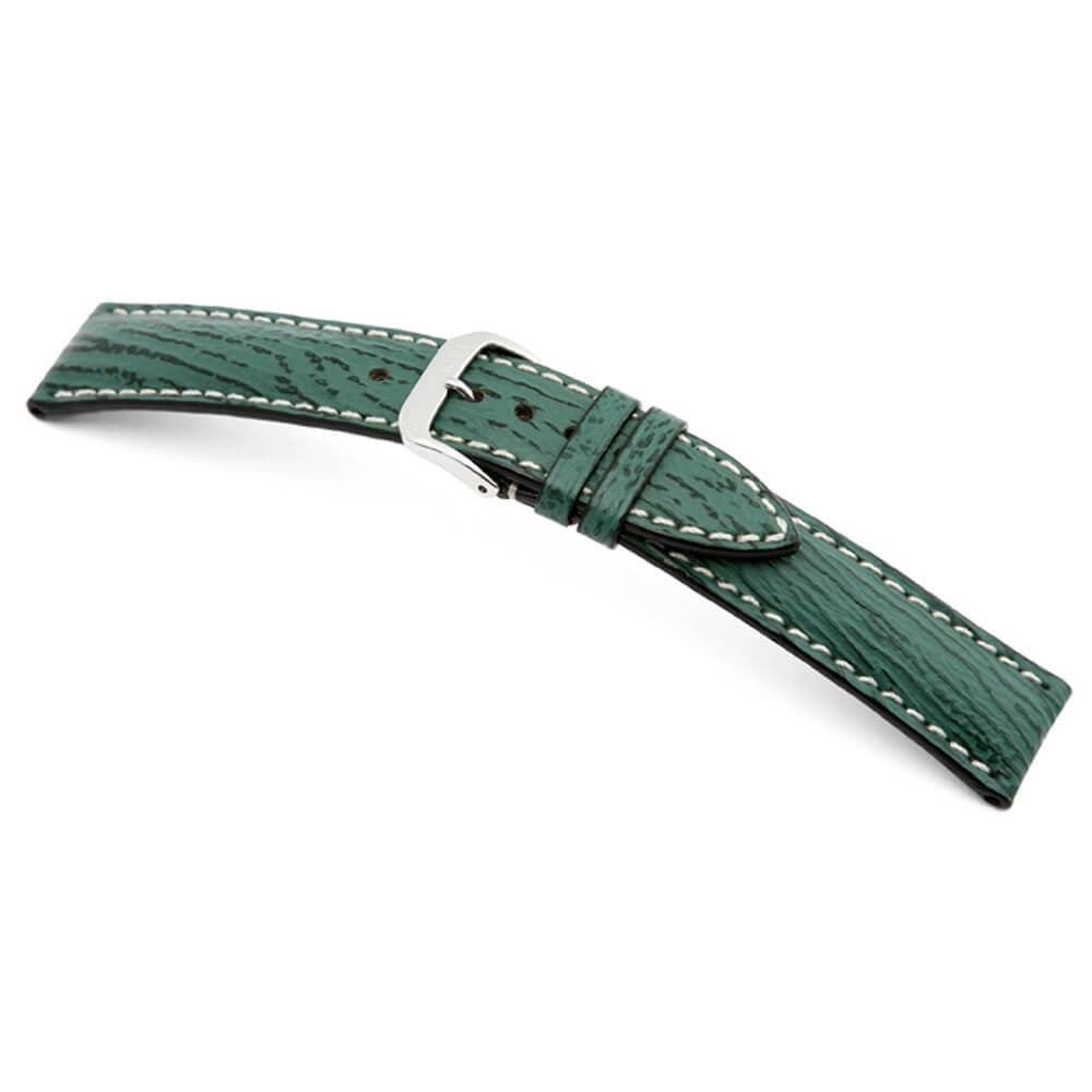 Genuine Shark Watch Band | Forest Green | Wave | Water Resistant