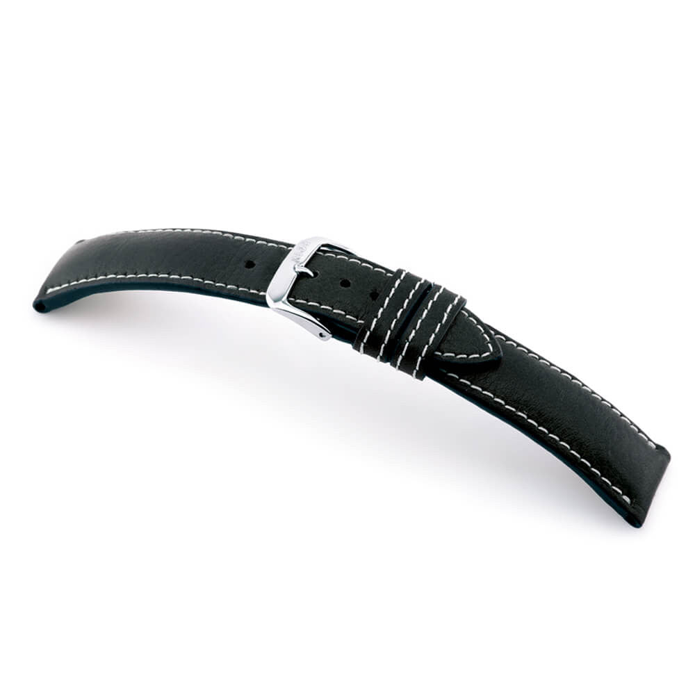 Genuine Certified Organic Leather Watch Band | Black | Weilheim