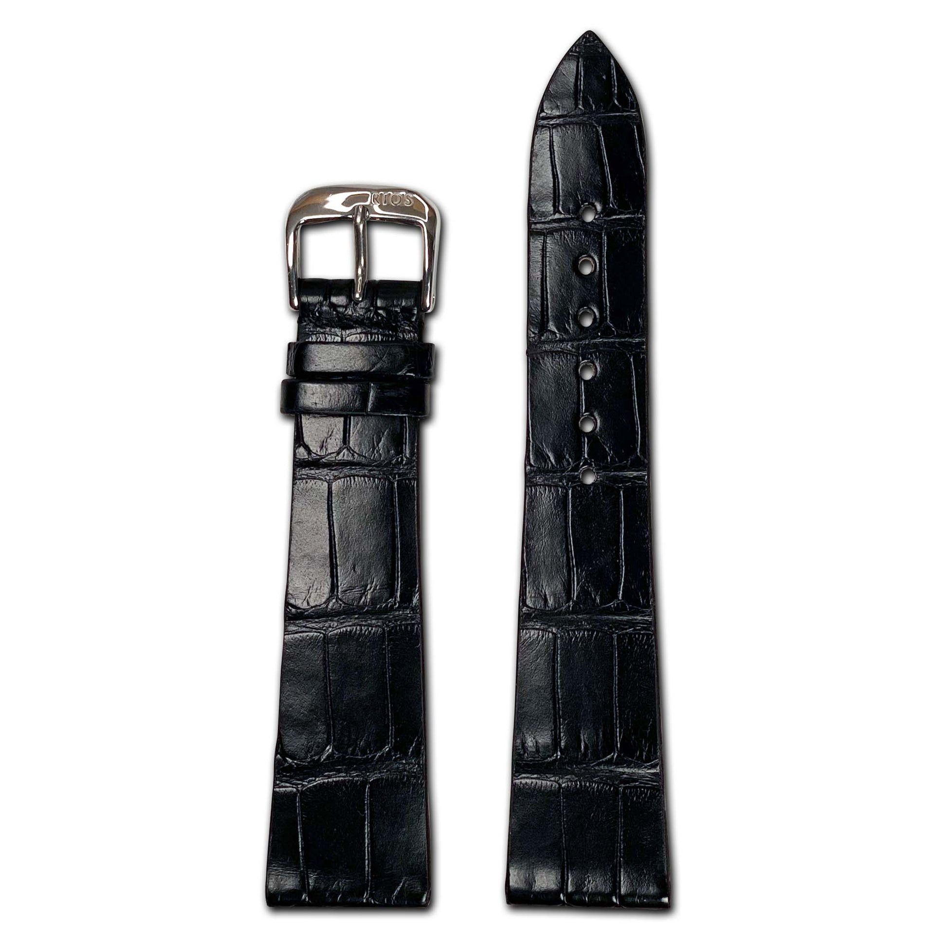 Genuine Alligator Watch Band Black Zurich For Patek Philippe